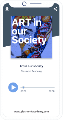 A QR Code landing page with a built-in MP3 player that plays audio files to expand teaching materials.