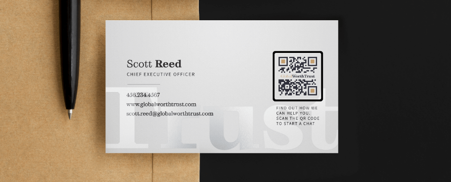 Facebook Messenger QR Code idea on a business card